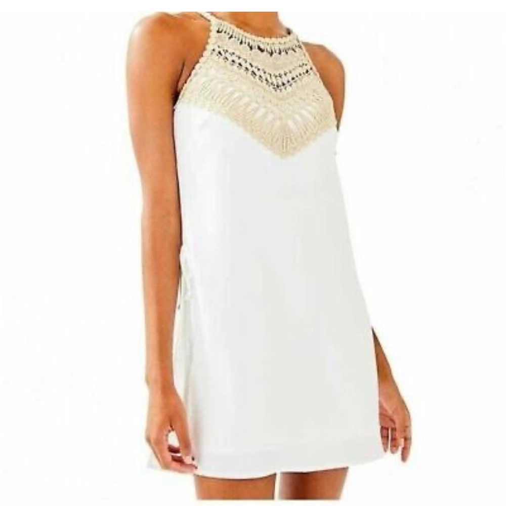 Lilly Pulitzer PEARL ROMPER RESORT WHITE